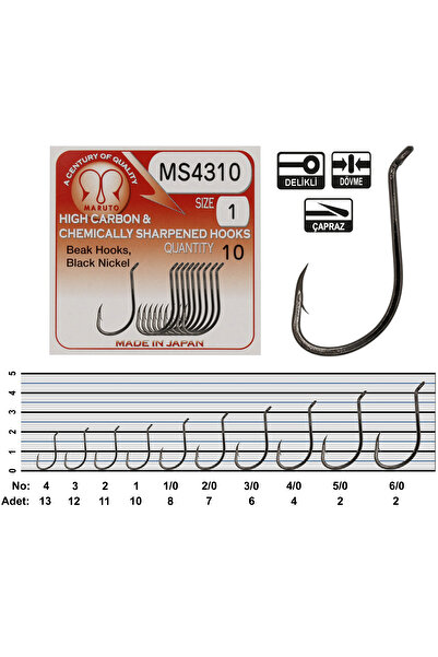 MARUTO MS 4310 BN DELİKLİ OLTA İĞNESİ