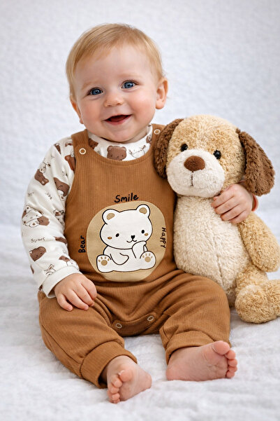 bebekyol ثوب فضفاض للأطفال مطبوع عليه دب