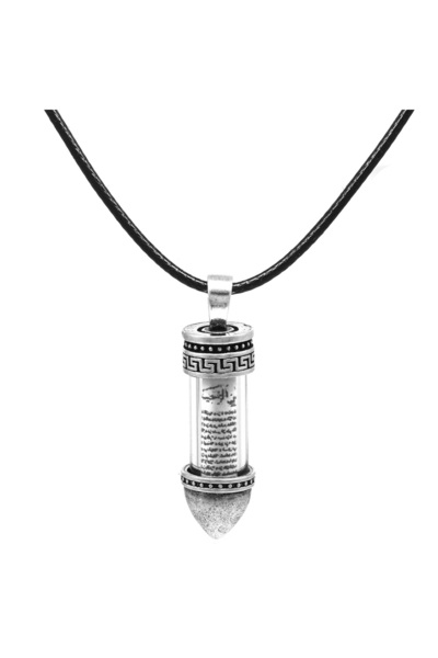 Tesbihane Kurşun Tasarım Grek Detaylı Zarif İp Zincirli 925 Ayar Gümüş Kadın ...