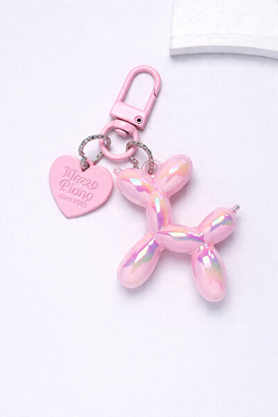 klovi Pembe Köpek Charm Anahtarlık ve Çanta Aksesuarı