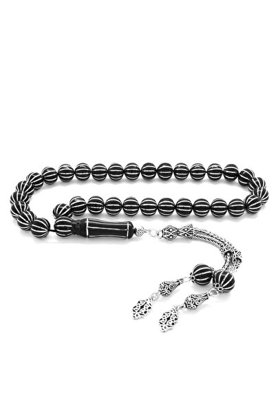 Tesbihane 925 Ayar Gümüş Püsküllü Gümüş 16?lı Karpuz Yarma Küre Kesim Erzurum...