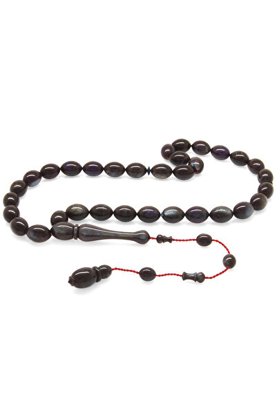 Tesbihane Συστοιχιωμένες χάντρες προσευχής από καθαλίνη σε μπλε-μαύρο χρώμα μ...