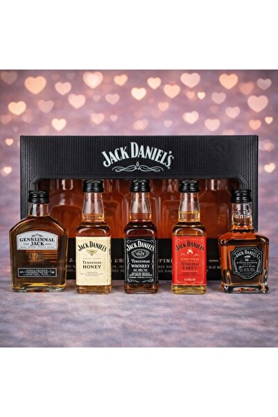 velve Pachet Jack Drink's Family cu 5 sticle Jack Daniel’s, negru