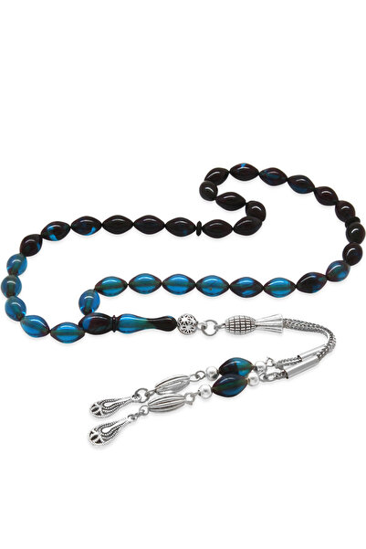 Tesbihane Стислі бурштинові чотки - Не темніють Металеві краплі з бахромою - ...