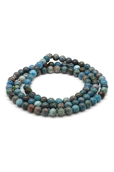 Tesbihane Bileklik Kolye Tesbih 3 ü 1 Arada 99 Taneli Çok Amaçlı Apatit Doğal...