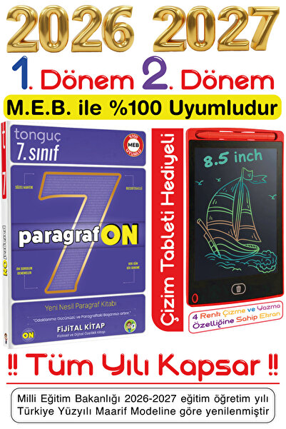 Tonguç Yayınları Tonguç 7. Sınıf Türkçe Paragrafon Tüm Yılı Kapsar 1. Dönem-2...