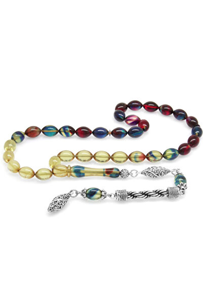 Tesbihane Μεταλλικό σχοινί που δεν μαυρίζεται με φούντες κομμένες σε σχήμα κρ...