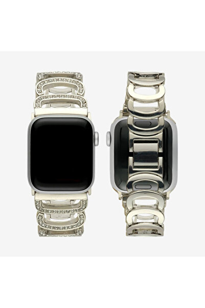 PSGT Apple Watch 2 3 4 5 6 7 8 Se 42 44 45 49 Mm Uyumlu Çelik Paslanmaz Elmas...