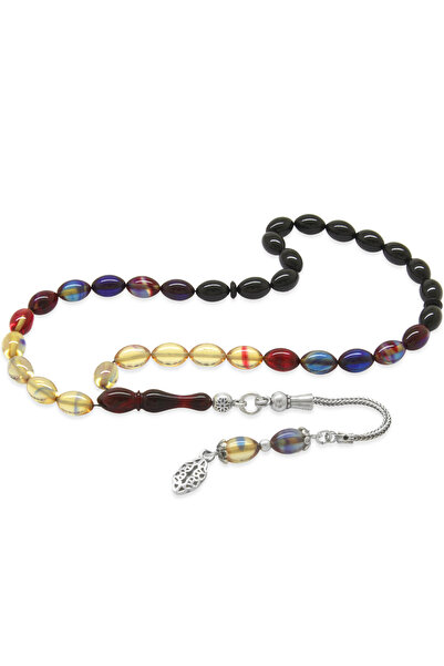 Tesbihane 925 проба срібний браслет з бахромою, вирізаний у формі ячменю, дов...