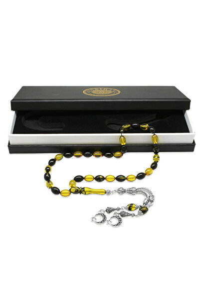 Tesbihane Атеш Кехрибар Тесбіх - Металеві китиці - Спеціальна подарункова кор...