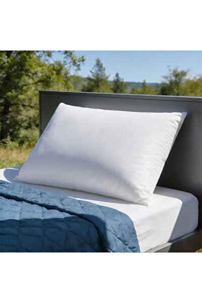 happynest Perna Extra Ferma HappyNest, cu 30% puf de gasca, 70x70 cm, Alb