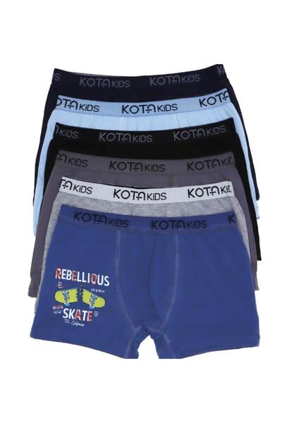 KOTA 1005 ЧОЛОВІЧІ ДИТЯЧІ КОЛЬОРОВІ БОКСЕРИ З ПРИНТОМ, 6 ШТ.