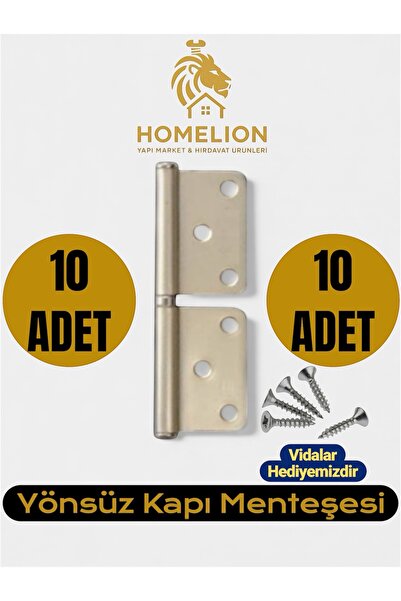 HOMELION 10 ADET Yönsüz Kapı Menteşesi Saten Renk | Sessiz ve Dayanıklı Kapı ...