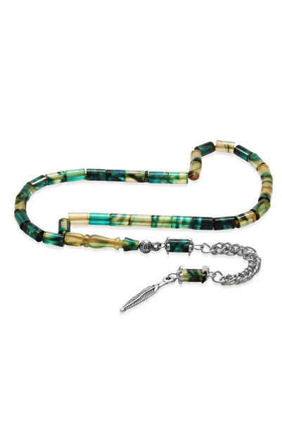 Tesbihane Κεχριμπάρι Πυρόχρωμο Ροζάριο - Ανθεκτικό στο Μαύρισμα με Μεταλλική ...