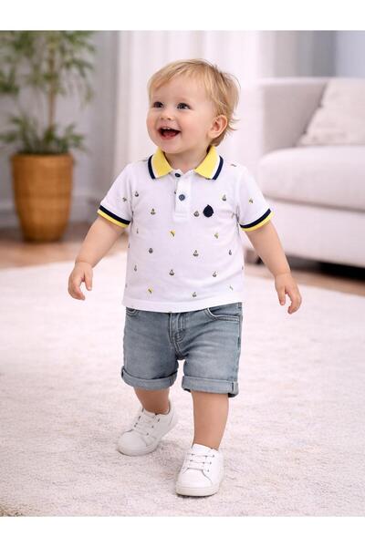 Concept. طقم كونسبت قماش بيكي تي شيرت مع شورت جينز مكون من قطعتين للأعمار من ...