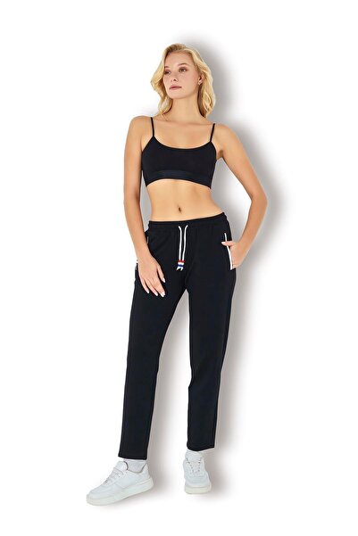 Jiber Γυναικείο μαύρο φούτερ με δύο κλωστές 2725