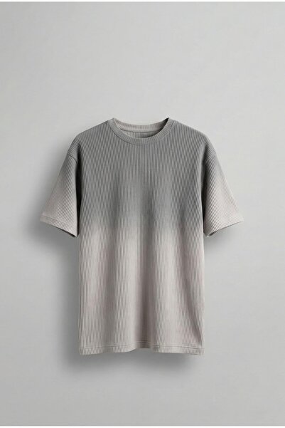 ablukaonline Men's Corded Fabric Washable Color Changing Oversized T-Shirt Gr...