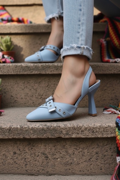 marinarosse حذاء نسائي من قماش الدنيم باللون الأزرق الفاتح بكعب ستيليتو