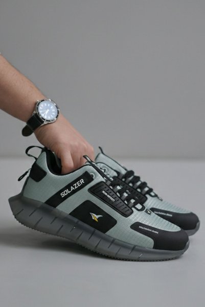 SOLAZER Pantofi pentru bărbați, verde apă, gri, pantofi sport casual 038-2
