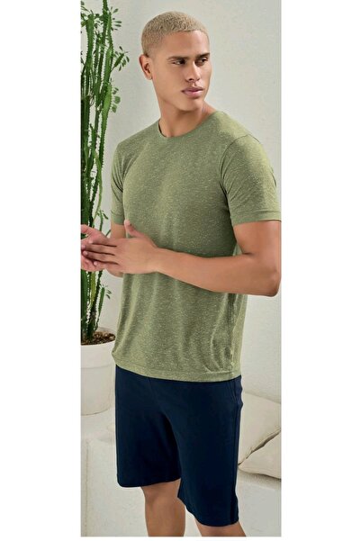 KLY Чоловічий бавовняний велосипедний комір шорти комплект