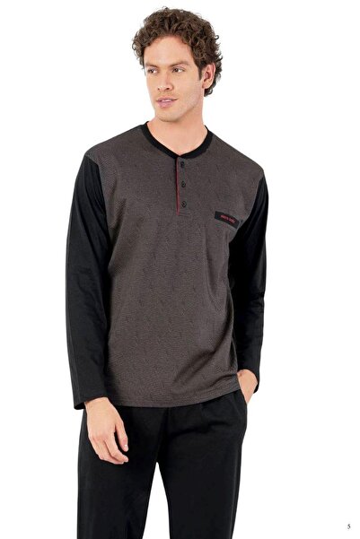 Pierre Cardin Pi̇erre Cardi̇n 6057 Model Combed Cotton Pajama Set