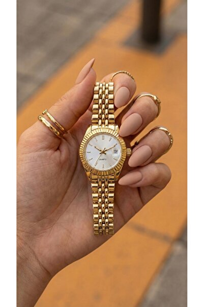 KLISHE Butik Elegance Gold Çelik Kol Saati, Old Money, Şık, Saat Koleksiyonu ...
