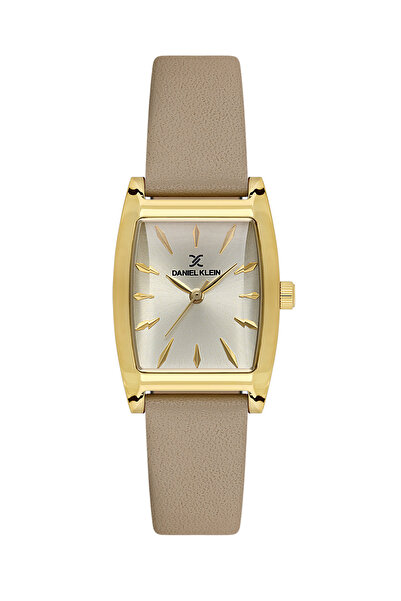 Daniel Klein Premium Beige Leather Watch for Women DK.1.14120-4