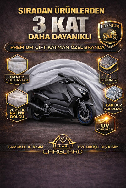 CarGuard غطاء محرك دراجة نارية ياماها X-Max 250 قماش مجدّل - متوافق مع الحقيب...