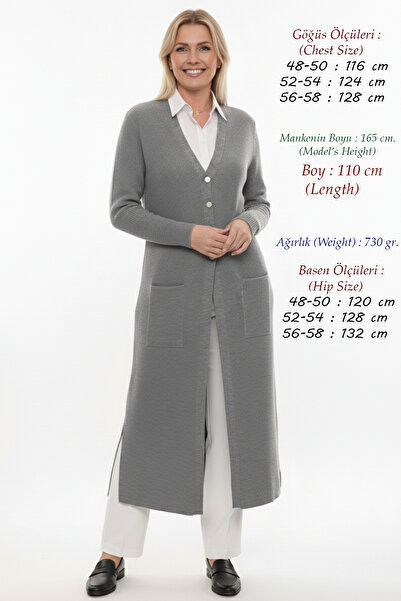 Laden Women's Knitwear Corded Fabric Large Size Stretch Fabric Thick Long Mot...