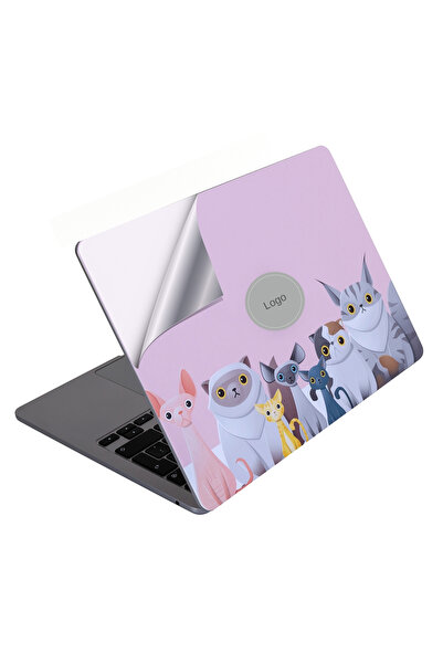 Mcstorey Macbook Air M2-m3-m4 Kılıf 13.6inç Yapıştırma Sticker Kaplama Animal...