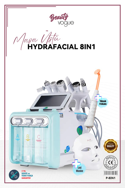 east medical Hydrafacial 8 in 1 Led maskeli + Yüksek Frekans ( High Frekans )...