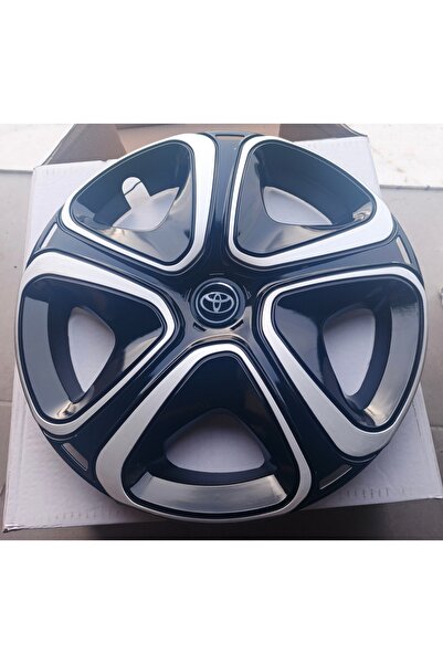 Universal Toyota Corolla Uyumlu 16"inç Çift Renk Jant Kapağı 4'lü Takım Amble...