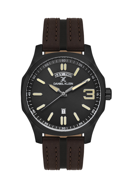 Daniel Klein Premium Dark Brown Leather Watch for Men DK.1.14141-6
