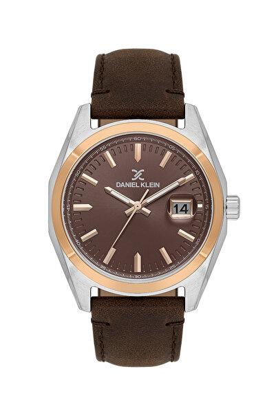 Daniel Klein Premium Dark Brown Leather Watch for Men DK.1.14138-5