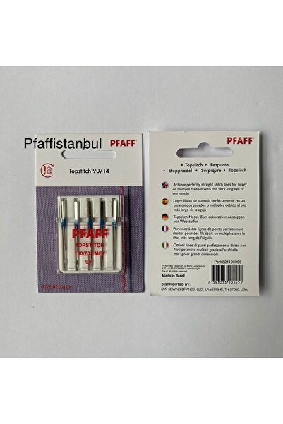 Pfaff Büyük Delikli, Metalik ( Sim ) Iplik Iğnesi 14 No. (1 Paket=5 Adet) (82...