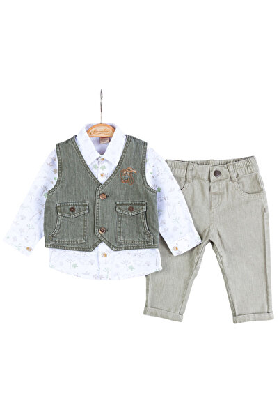 The-kid.co THE FESTIVE KID THREE PIECE SET - KHAKI