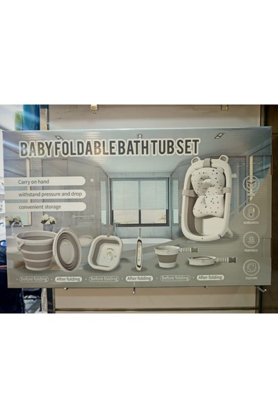 dehkah طقم حمام أطفال قابلة للطي 6*1حوض استحمام و مقياس حرارة وملحقات Baby Ba...