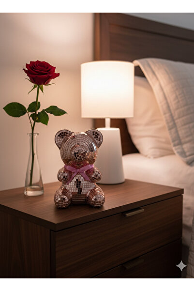 TualDesign Oyuncak Ayı Teddy Şeklinde Disko Topu - Disko Ayıcık Biblo – Ayna ...