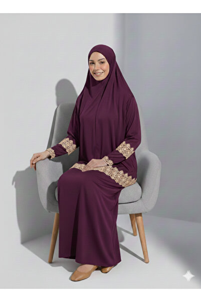 Kutay Collection فستان صلاة نسائي مع حجاب قطعتين