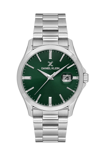 Daniel Klein ساعة رجالية فاخرة من الفولاذ المقاوم للصدأ باللون الفضي DK.1.141...