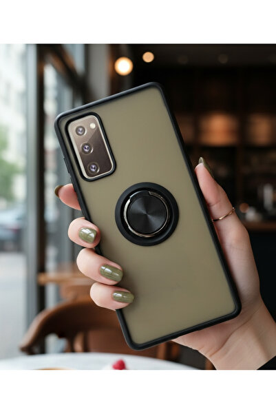 Hatreds Samsung Galaxy S20 FE İçin Kamera Korumalı Yüzüklü Kılıf - Leke Tutma...