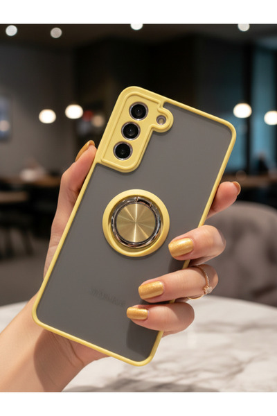 Hatreds Samsung Galaxy S21 FE İçin Kamera Korumalı Yüzüklü Kılıf - Leke Tutma...