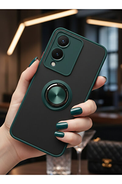 Hatreds حافظة لهاتف Vivo Y17S مع حلقة واقية للكاميرا - مقاومة للبقع وتشكل متين