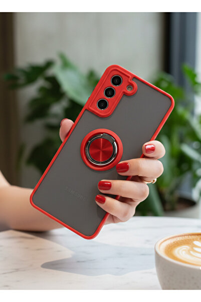 Hatreds Samsung Galaxy S21 FE İçin Kamera Korumalı Yüzüklü Kılıf - Leke Tutma...