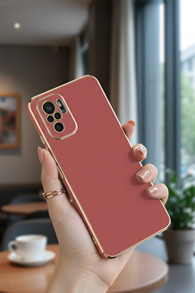 AQUA AKSESUAR Xiaomi Redmi Note 10S Uyumlu Parlak Altın Kenarlı Kamera Koruma...