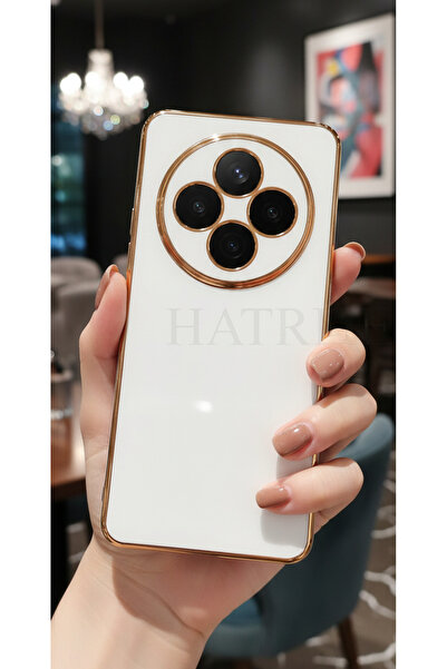 Hatreds Xiaomi Redmi 14C Kılıf Parlak Altın Kenarlı Kamera Korumalı Dayanıklı...