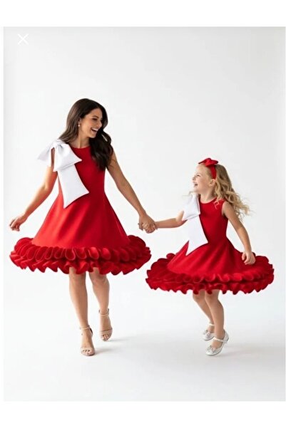 tunay moda Mother Daughter Dress