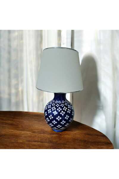 sema çini el yapımı çini 30 cm şahküp abajur