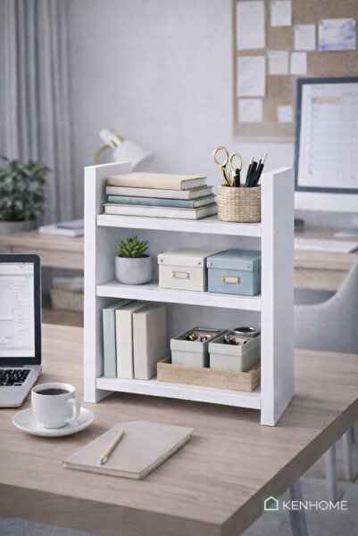 KENHOME 3 Raflı Çok Amaçlı Organizer – Mutfak, Banyo, Makyaj ve Masaüstü Tezg...