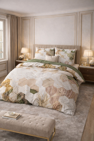 Sleeptime Lenjerie de pat dublu, microfibra, 3 piese, 200x200/220 cm – Zaza White